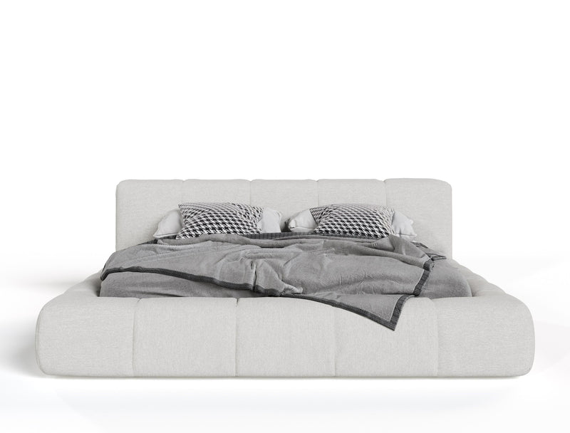 Toma Cream Channel Tufting Bed
