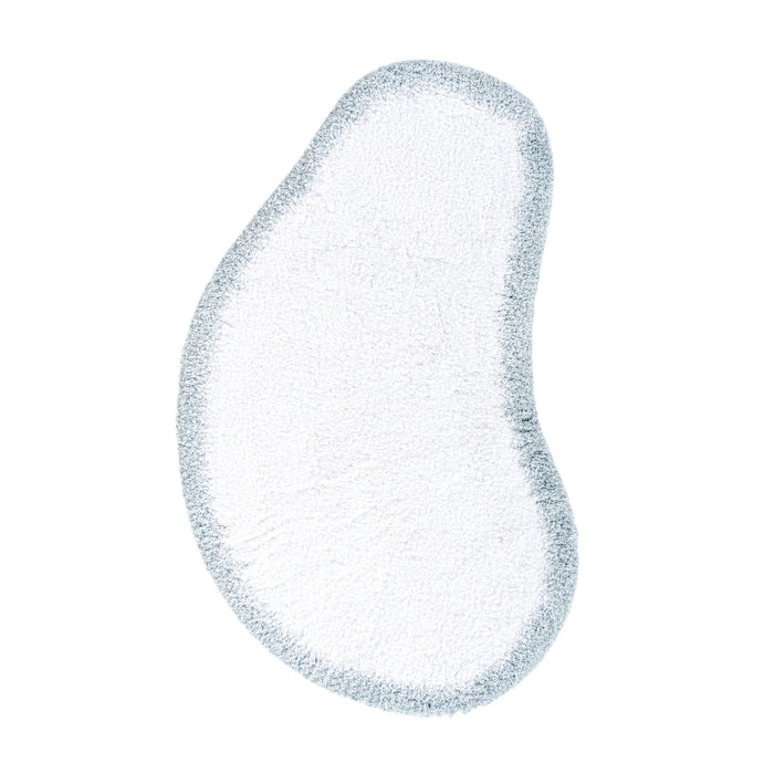 Maiko 100% Egyptian Cotton Sea Mist/White Luxury Bath Rug