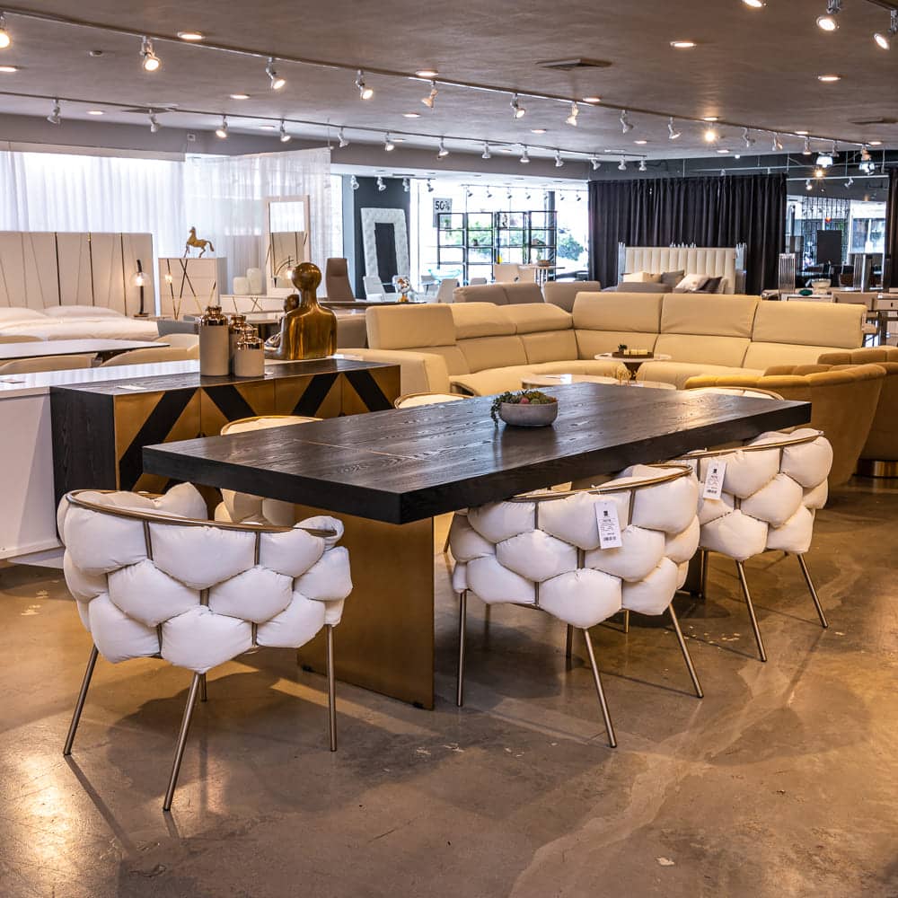 Camber Modern Off White & Gold Dining Chair