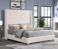 Brynelle Beige Boucle Bed