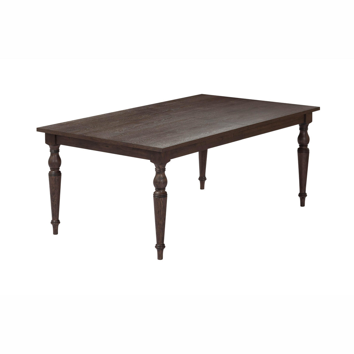 Lunaris 74"-114" Dark Brown Extendable Rectangular Dining Table