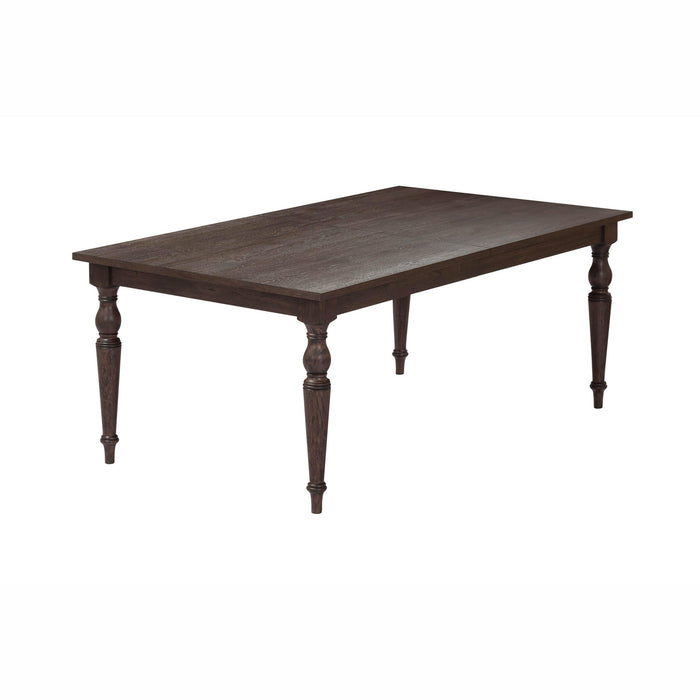 Lunaris 74"-114" Dark Brown Extendable Rectangular Dining Table