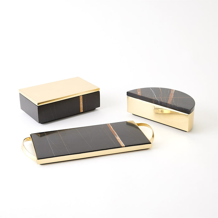 Cosmopolitan Black Marble & Polished Brass Collection