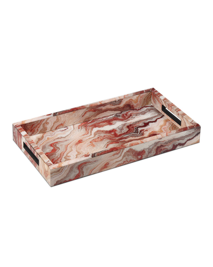 Celestial Red Swirl Tray