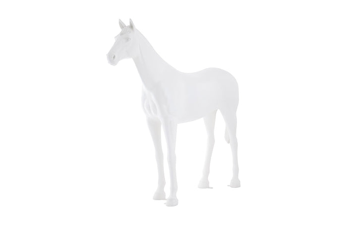Standing Life Size White Horse