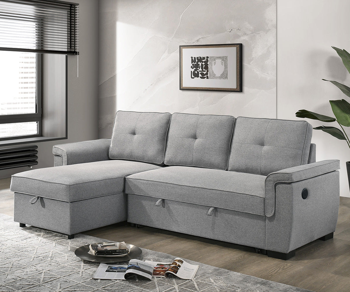 Paolo Grey Sectional Sofa