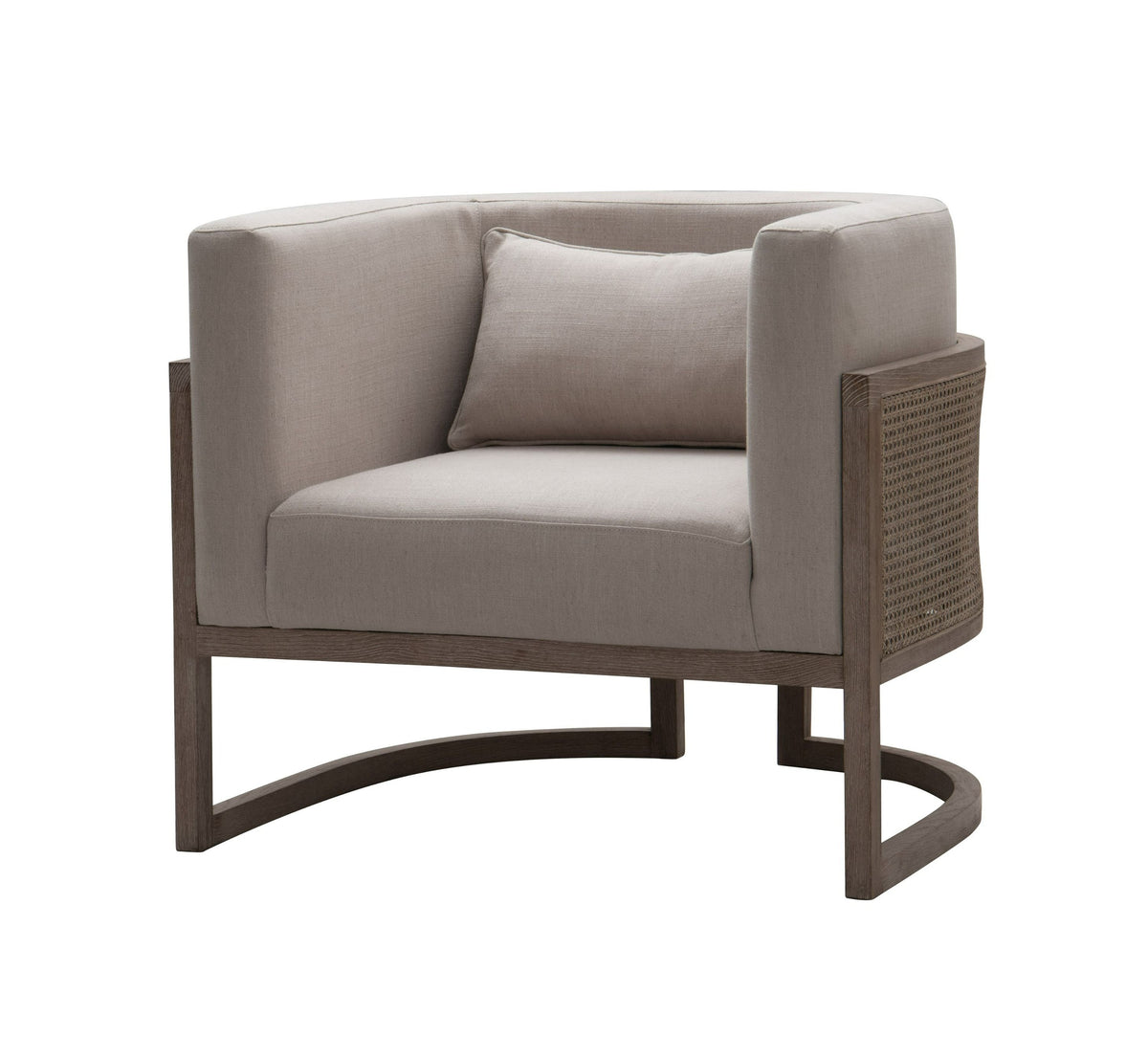 Crest Modern Grey Rattan Accent Chair