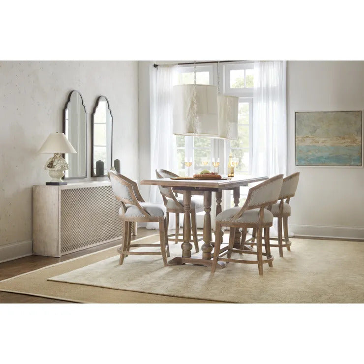 Banks Linen Barrel Back Counter Stool