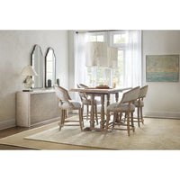 Banks Linen Barrel Back Counter Stool