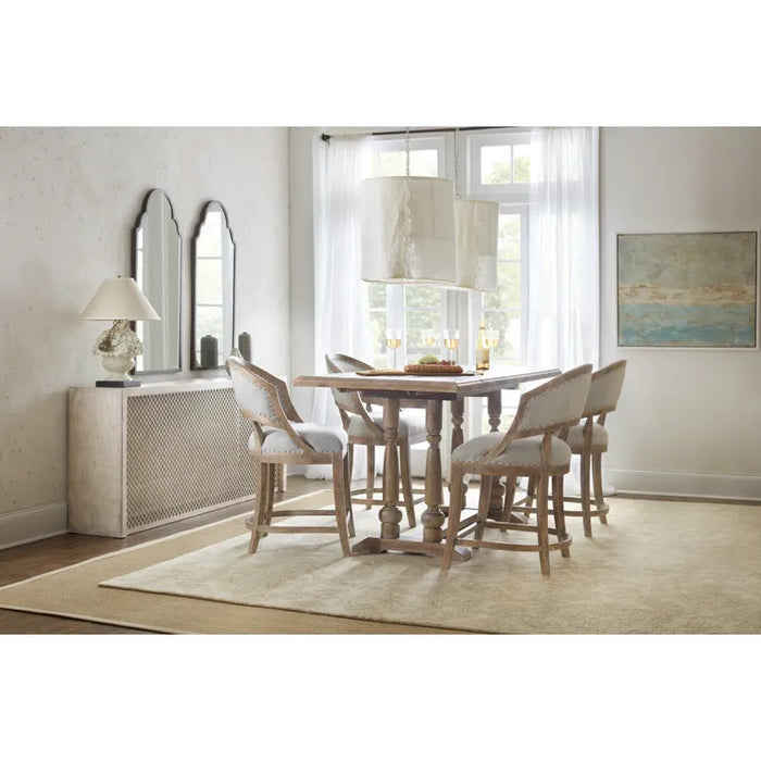 Banks Linen Barrel Back Counter Stool
