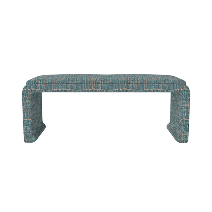 Malia Classic/Modern Large Windsor Blue Custom Upholstered Bench