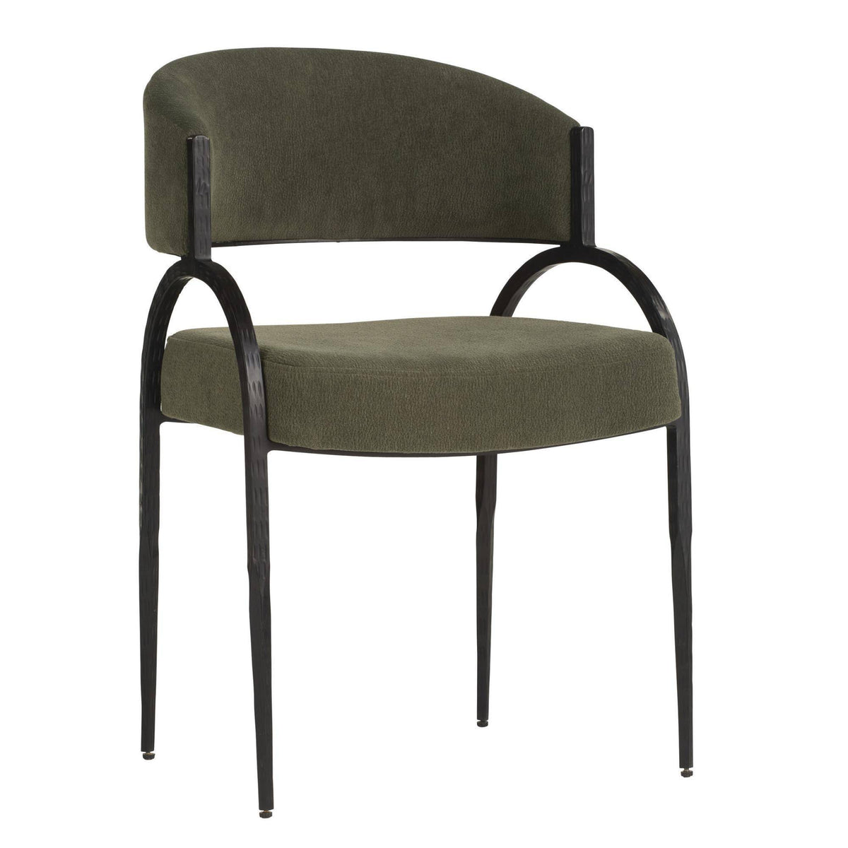 Zelise Performance Pine Green Chenille Dining Chair (Set of 2)