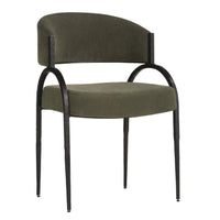 Zelise Performance Pine Green Chenille Dining Chair (Set of 2)