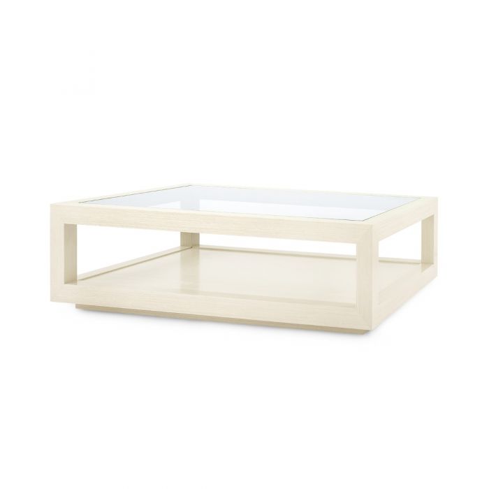 Layan Large Rectangular Coffee Table, Blanched Oak