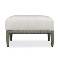 Clara White & Grey Outdoor Ottoman