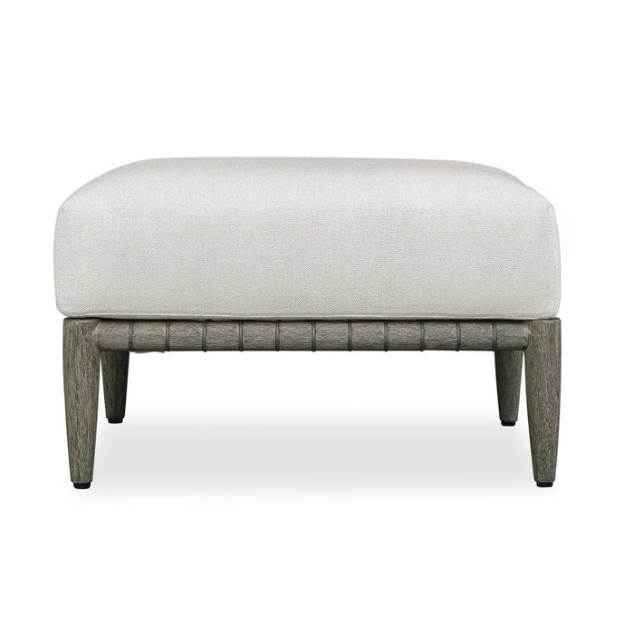 Clara White & Grey Outdoor Ottoman