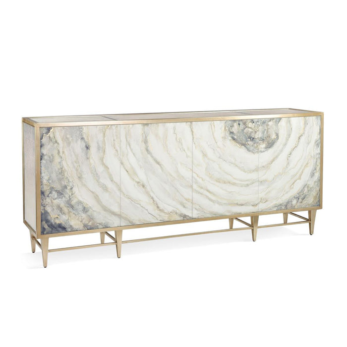 Radiant Grey Agate & Gold Sideboard