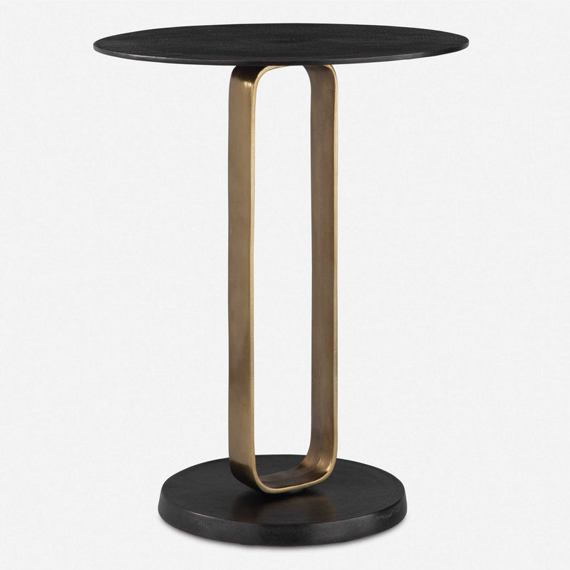 Fletcher Black & Gold Accent Table