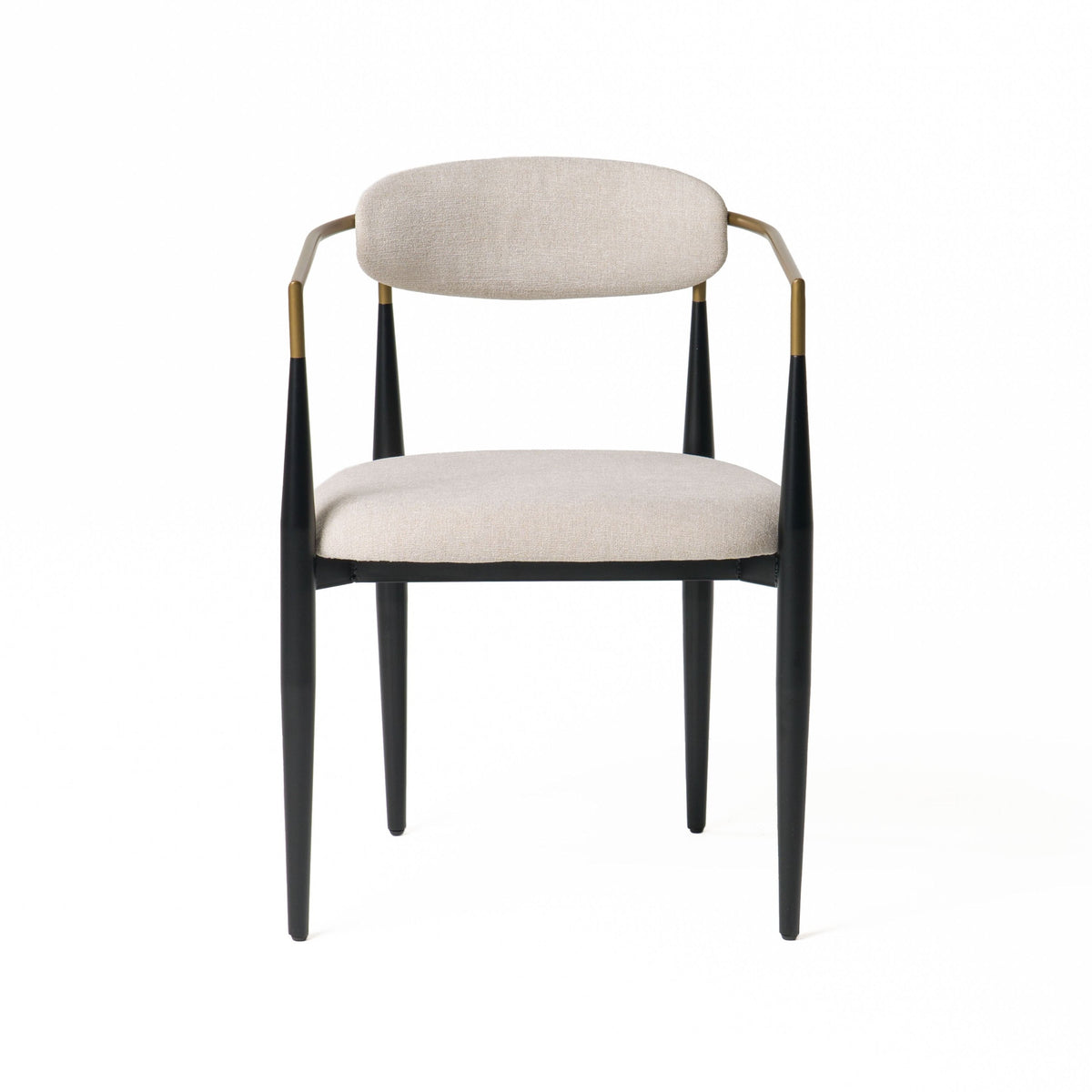 Nicole Medium Grey/Gold & Black Dining Chair