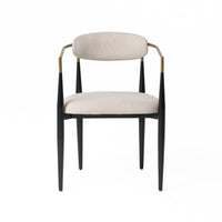 Nicole Medium Grey/Gold & Black Dining Chair