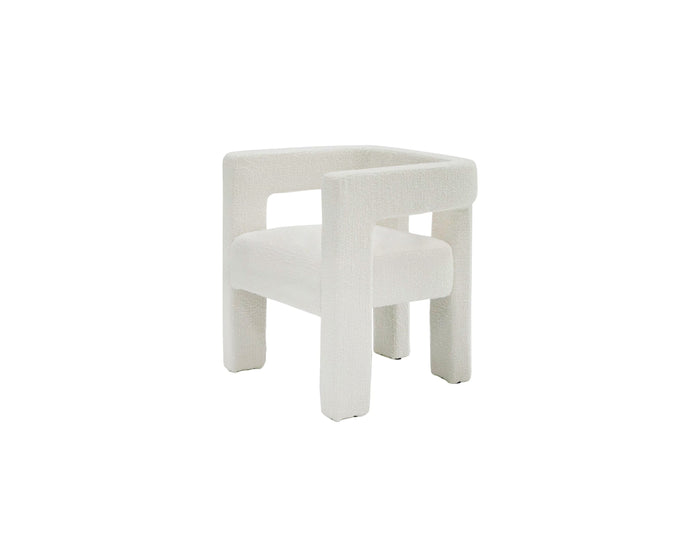 Dutton Modern White Fabric Dining Chair