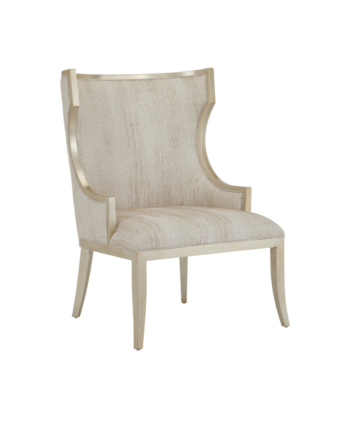 Garson Silver Leaf & Fresh Fine Linen Accent Chair