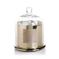 Apothecary Siberian Fir Scented Gold Candle with Glass Dome - Set 0f 4 (2 Sizes Available)