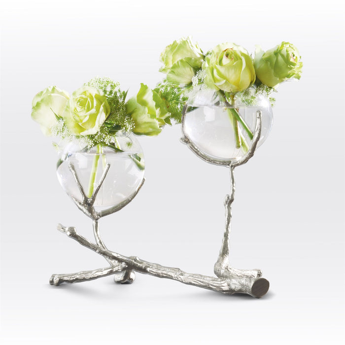 Twig 2 Vase Nickel Holder