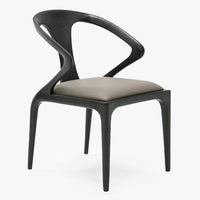 Caroline Modern Grey & Black Dining Chair