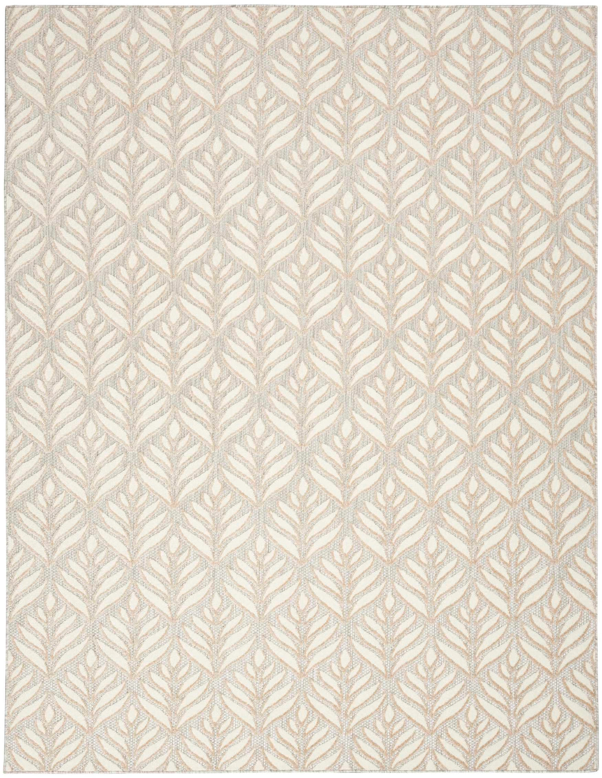 Annitra Indoor/Outdoor Ivory & Grey Patterned Area Rug - Elegance Collection