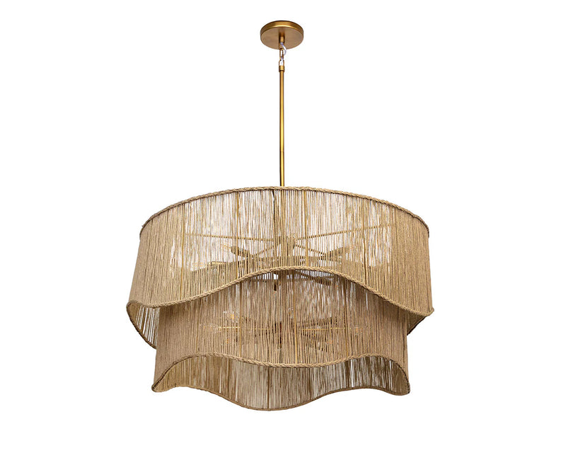 Rhine Natural & Brass Chandelier