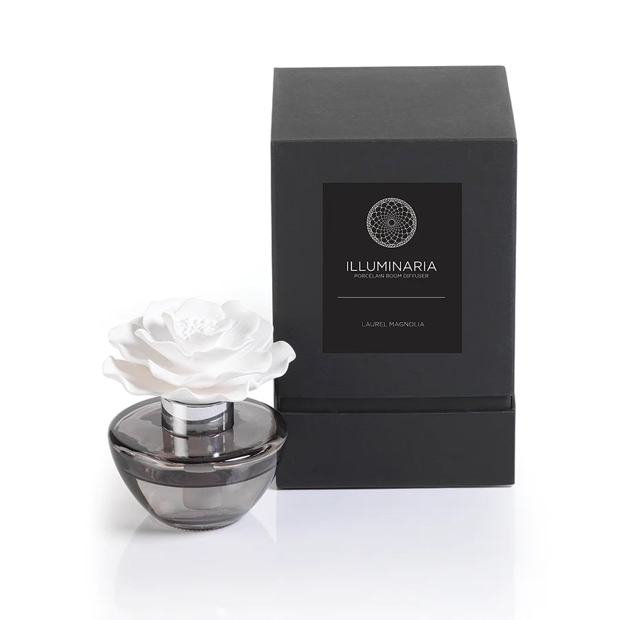 Illuminaria Laurel Magnolia Scented Porcelain Diffuser in Gray Bottle (Set of 4)