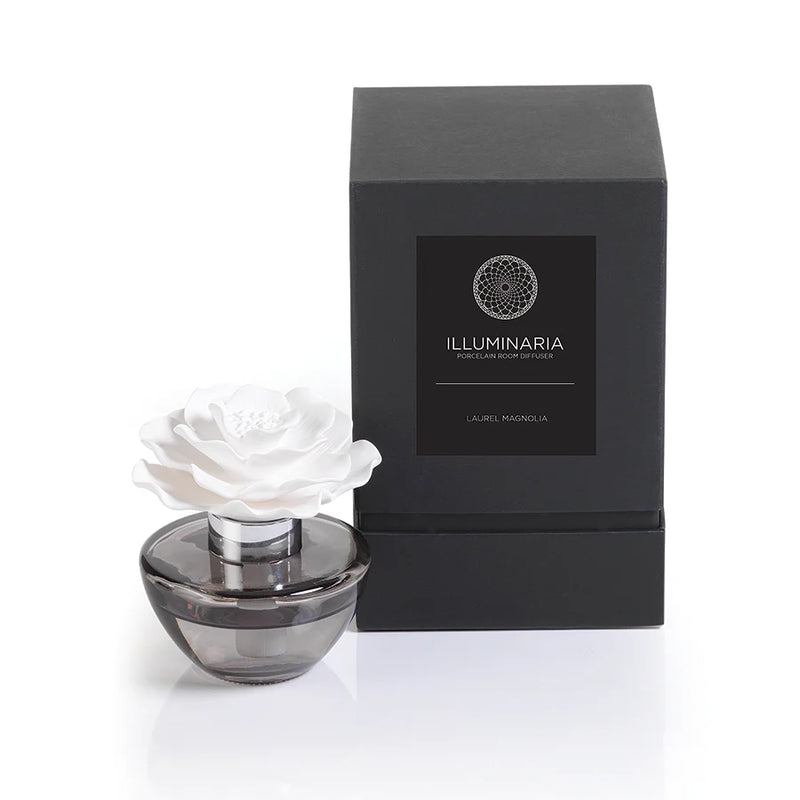 Illuminaria Laurel Magnolia Scented Porcelain Diffuser in Gray Bottle (Set of 4)