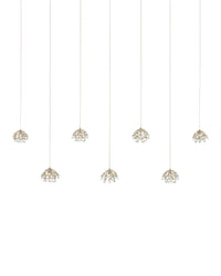 Crystal Bud 7-Light Linear Multi-Drop Pendant