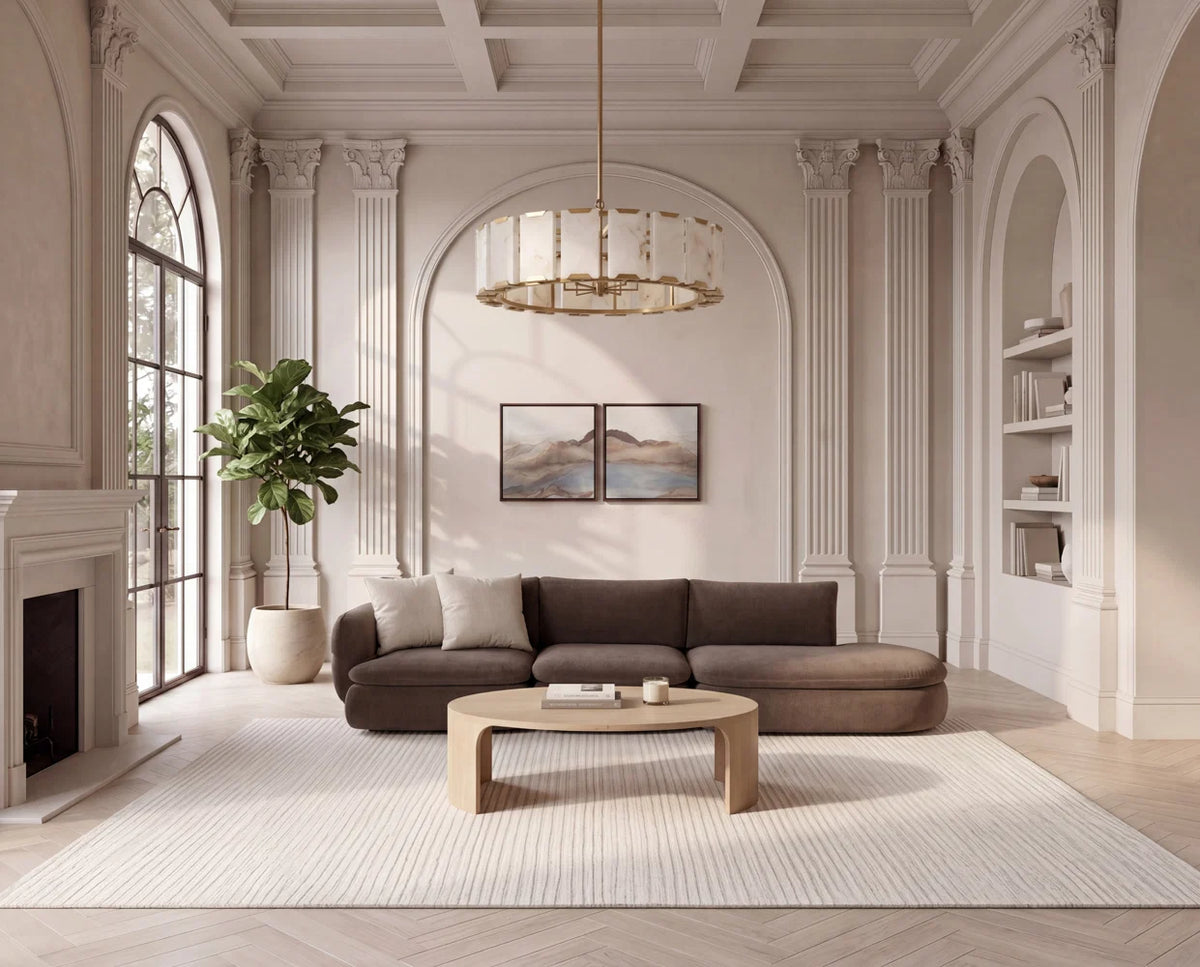 Oressa Brown Modular Right Chaise