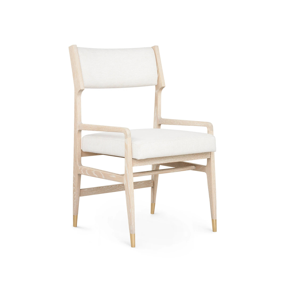 Valerie Soft White & Sand Arm Chair