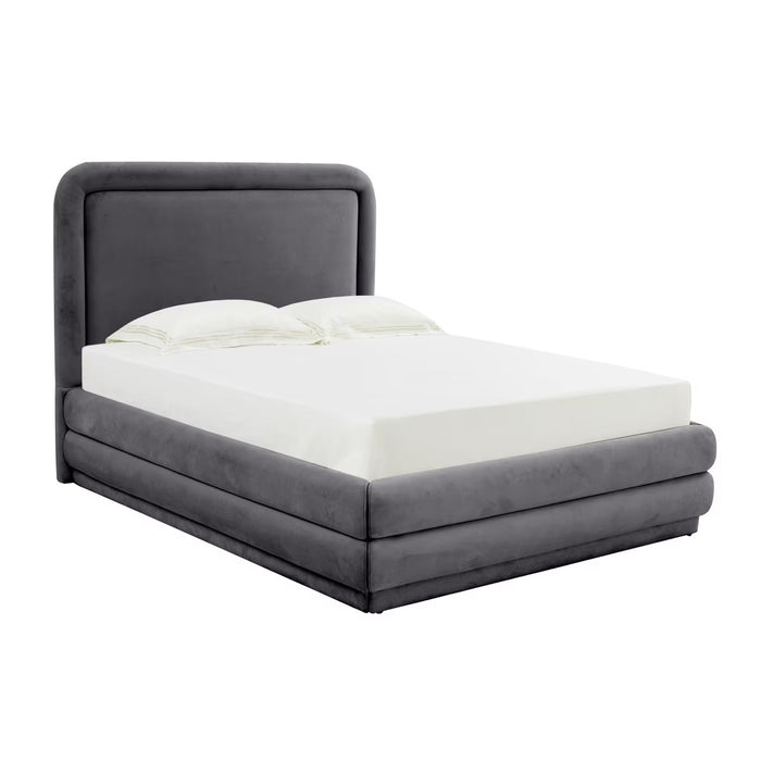 Biora Dark Grey Velvet Bed