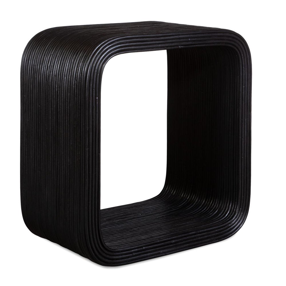 Dream Black Rattan Accent Table