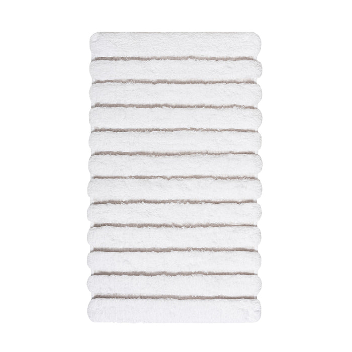 Petra White Luxury Bath Rug