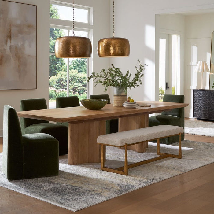 Eleanor Green Velvet With Casters Dining Chair
