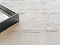 Ramo Modern White Patterned Area Rug - Elegance Collection