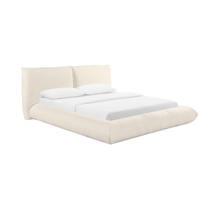Stephen Cream 100% Upcycled Linen Queen Bed
