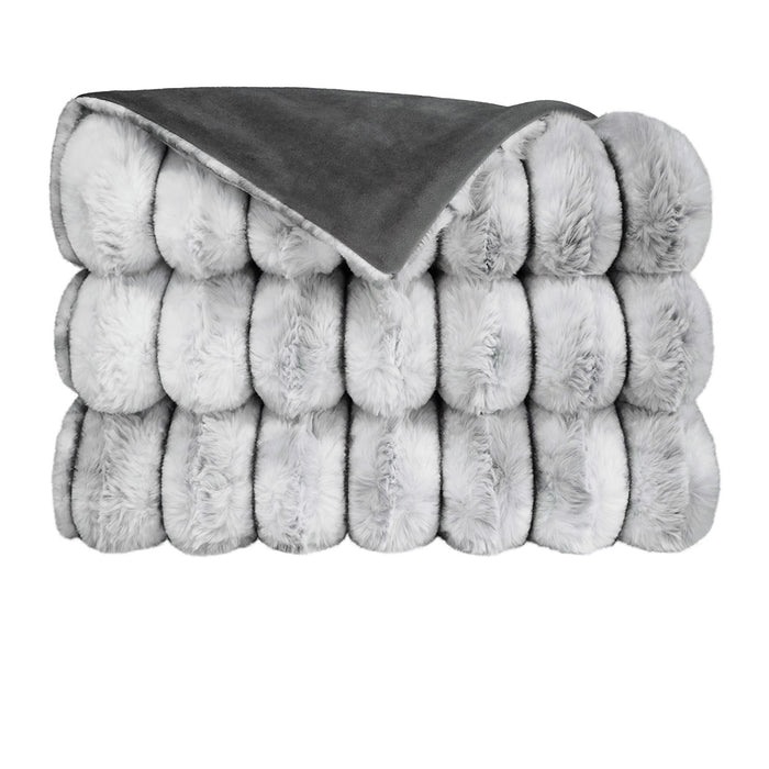 Crown Superior Quality Luxurious Grey Throw
