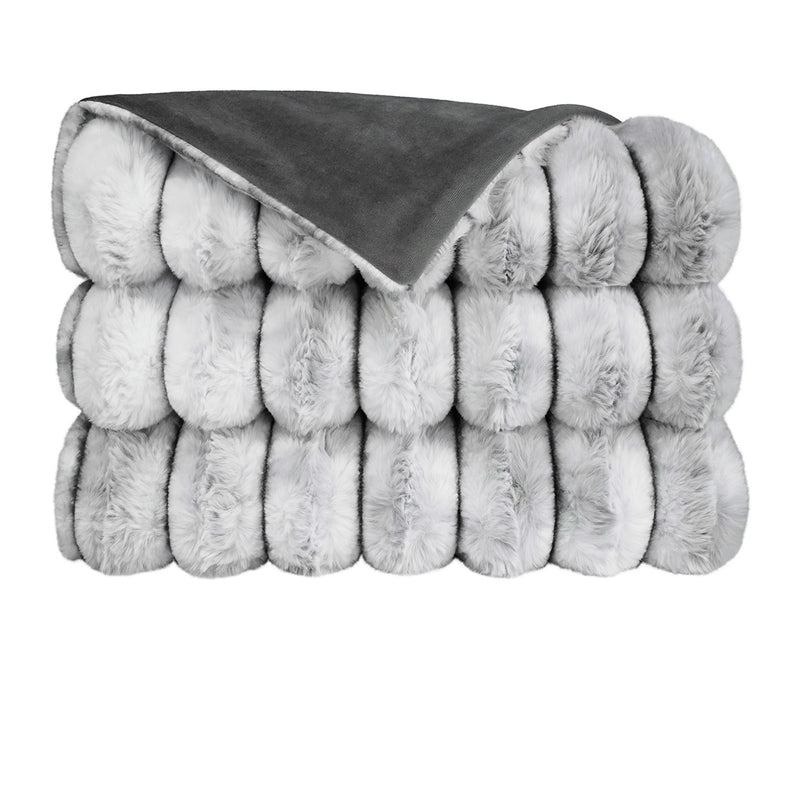 Crown Superior Quality Luxurious Grey Throw