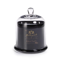 Apothecary Black Dahlia Scented Black Candle with Glass Dome - Set of 4 (2 Sizes Available)