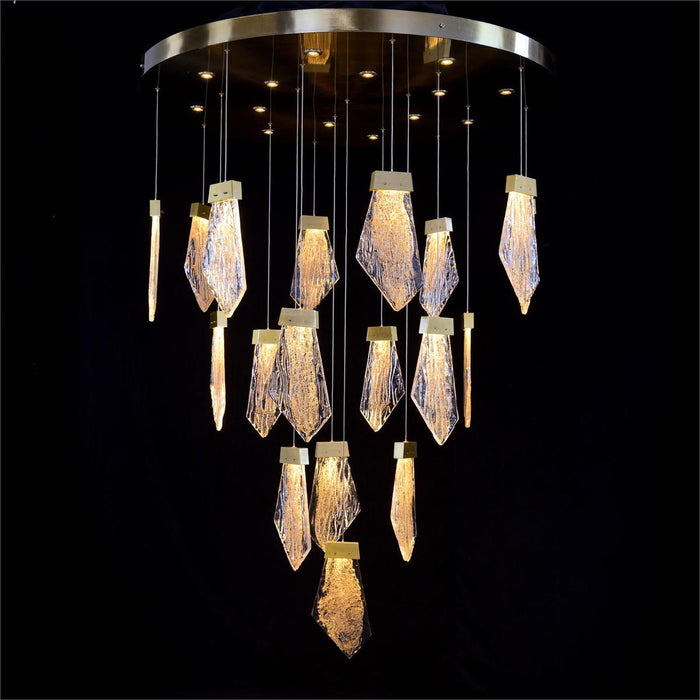 Glam Thirty-Two-Light Drop Pendant Chandelier