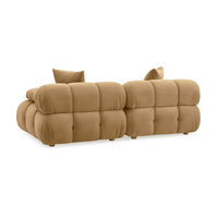 Vogue 78.7” Cafe Au Lait Performance Velvet Modular Loveseat