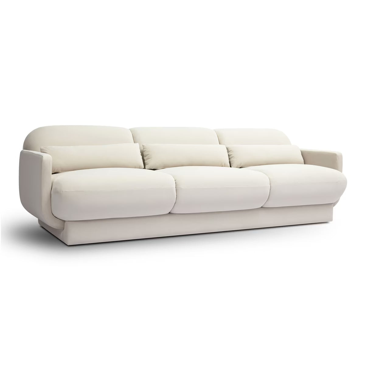 Arnaldo Cream Velvet Sofa