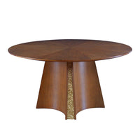 Starburst 60" Warm Oak & Gold Dining Table