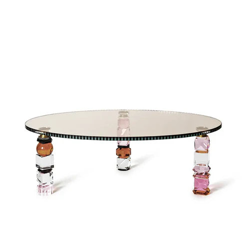 Amira European Artist Collection Crystal Coffee Table
